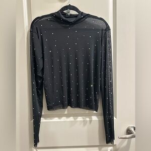 Wild Fable (target) black mesh diamond long sleeve